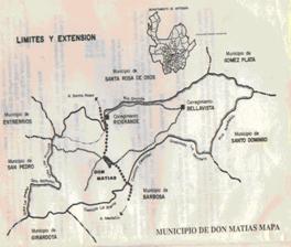 Ubicacin de Bellavista dentro del mapa del municipio de Don Matias